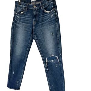 Moussy Vintage Howa Distressed Ankle Jeans Women Size 29 Straight Denim